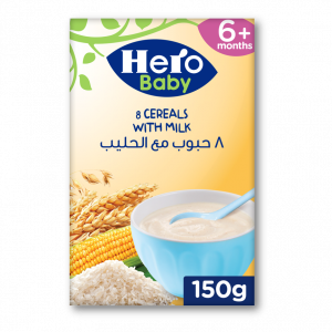 HERO BABY 8 CEREALS WITH MILK 150 GM